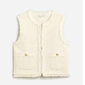 BRAND NEW JCrew Textured Vest in Fine Boucle - Size L